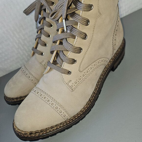 Office of Angela Scott Leather Lace-Up Brogue Ankle Boots Size 39.5 Excellent Co - Picture 14 of 15